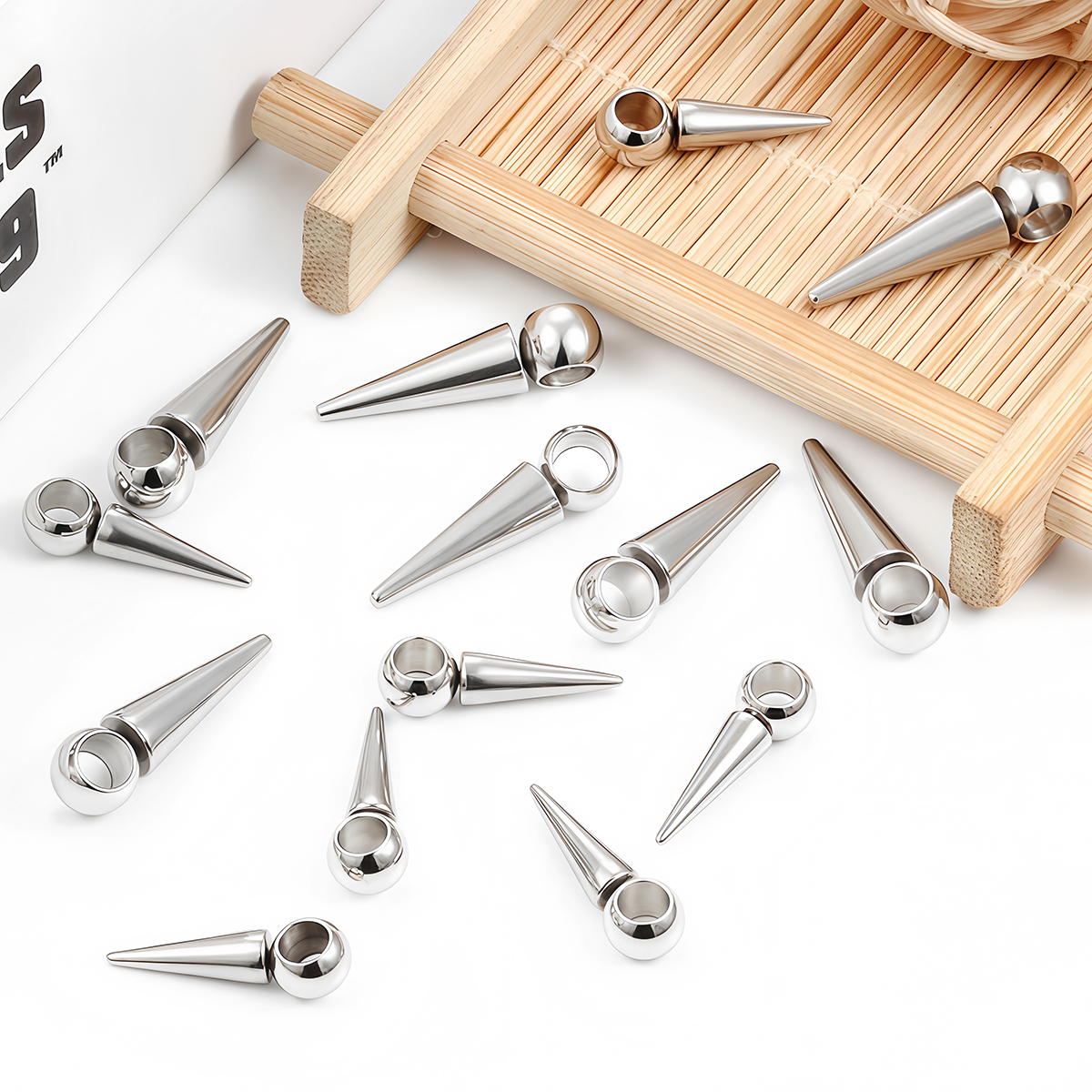 Vintage Fashion Stores - 10pcs Retro Cone Charms Pendants Stainless