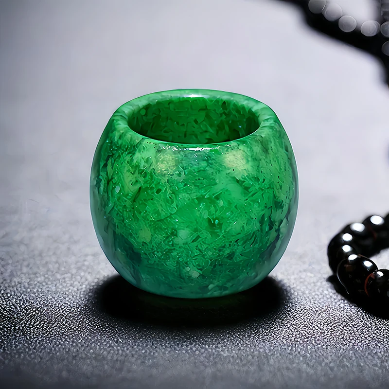 22mm Green Real Jade Rings for - Vintage Fashion Rings avaliação e preço