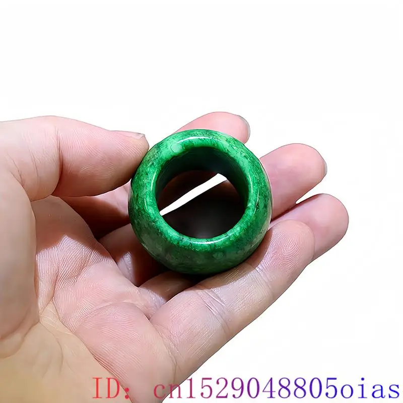 22mm Green Real Jade Rings for - Vintage Fashion Rings avaliação e preço