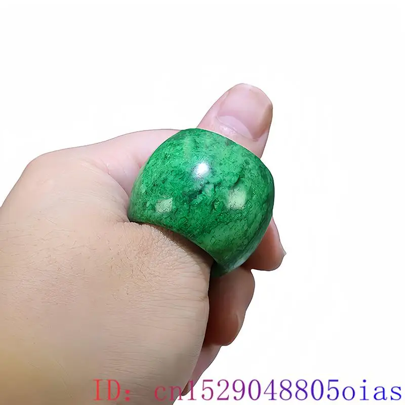 22mm Green Real Jade Rings for - Vintage Fashion Rings avaliação e preço