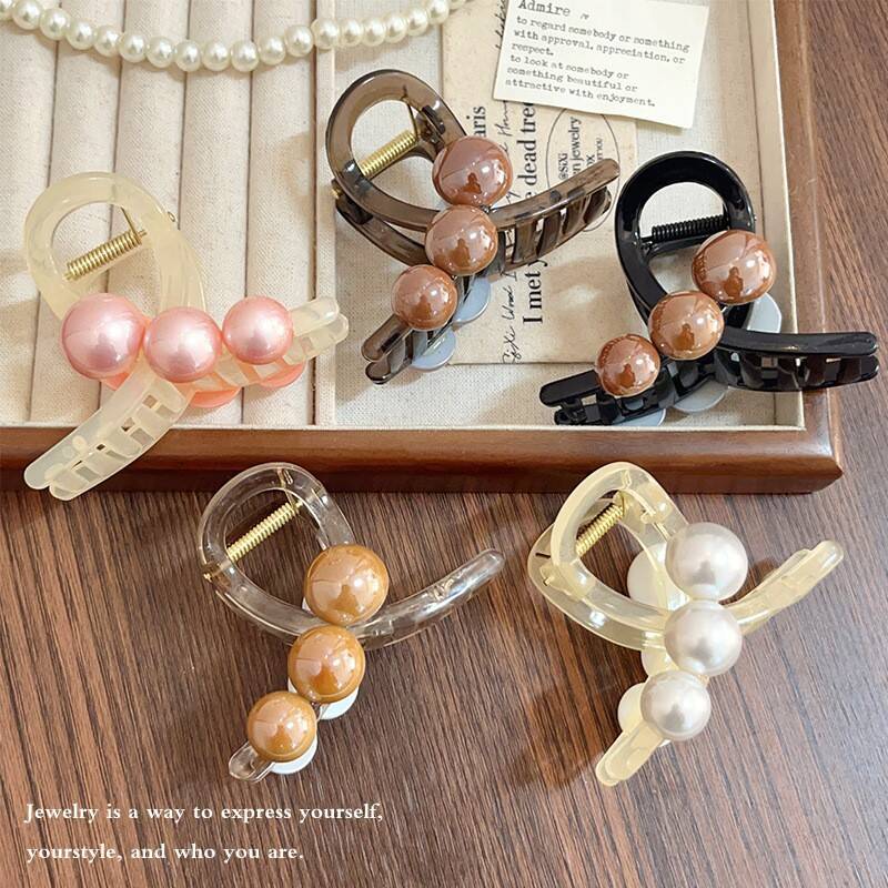 Korean Pearl Cross Hair Claws  - Vintage Fashion Ornaments avaliação e preço