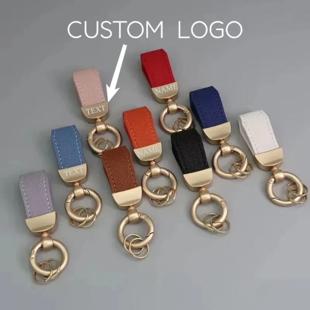 Short Leather Keychain for Men - Vintage Fashion Rings avaliação e preço