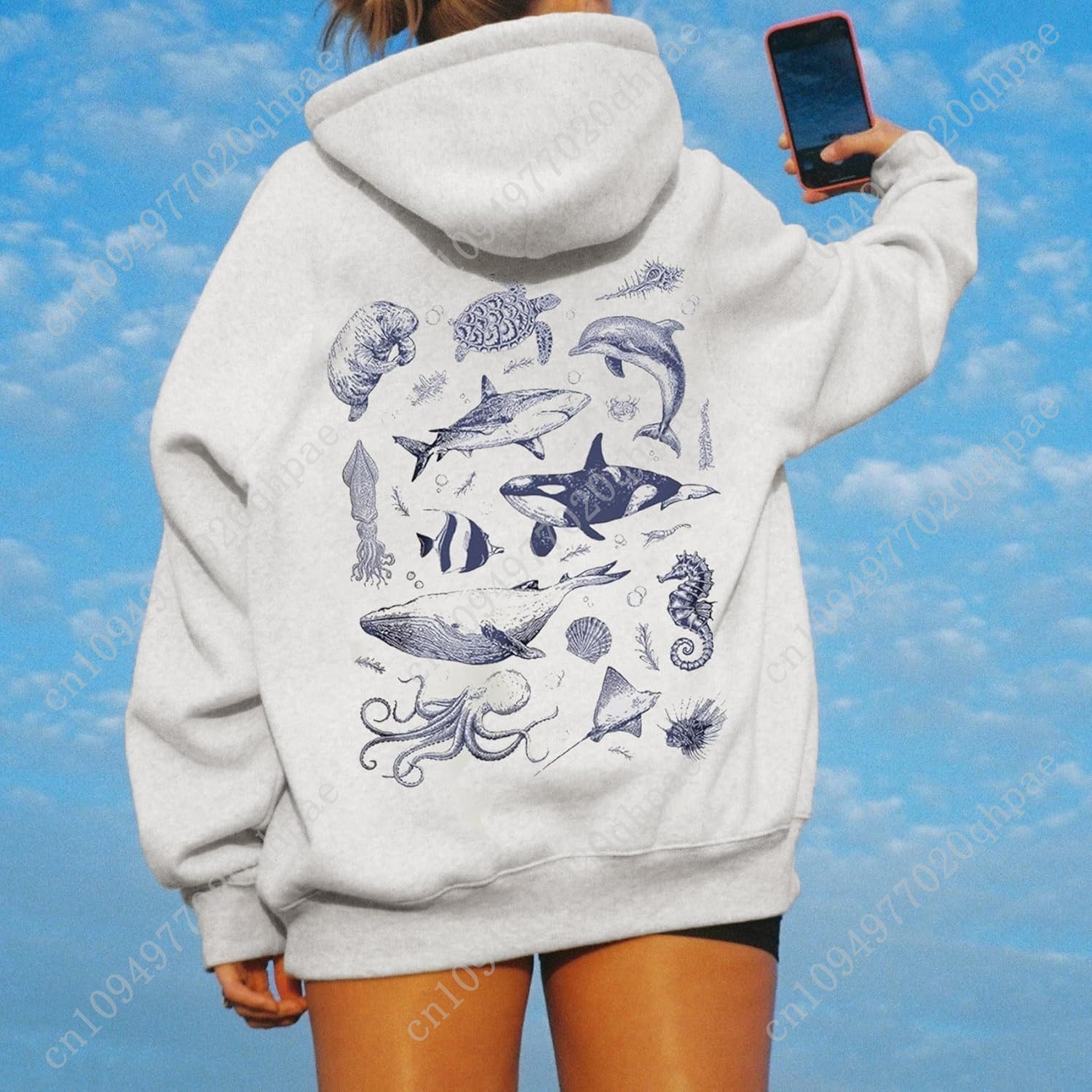 Cute Hoodies for Teen Girls Wo - Printed Floral Shirt avaliação e preço