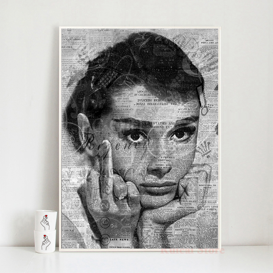 Audrey Hepburn Vintage Poster  - Vintage Fashion Prints For Wall avaliação e preço