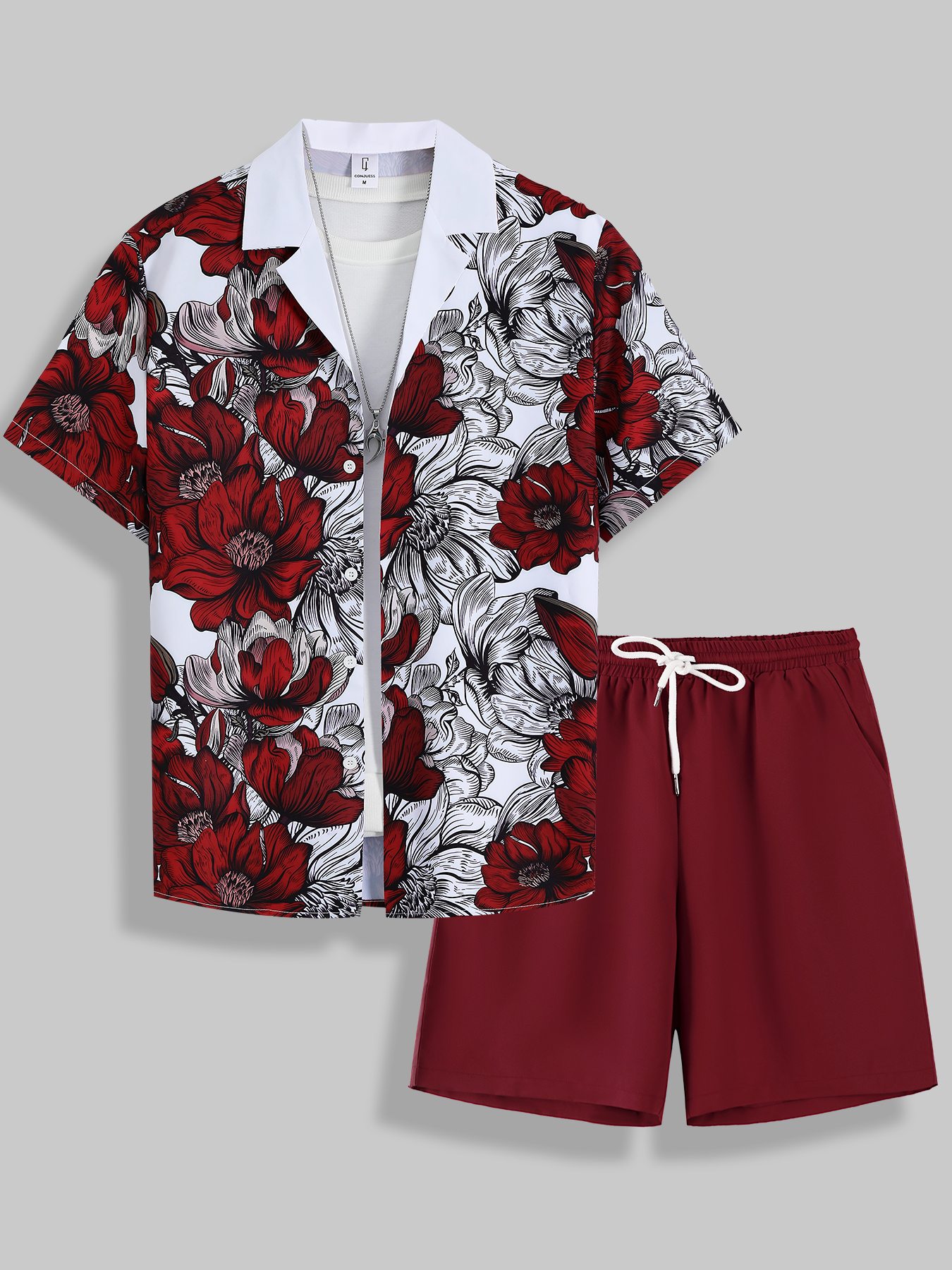 Men's Summer Lightweight Breat - Printed Floral Shirt avaliação e preço