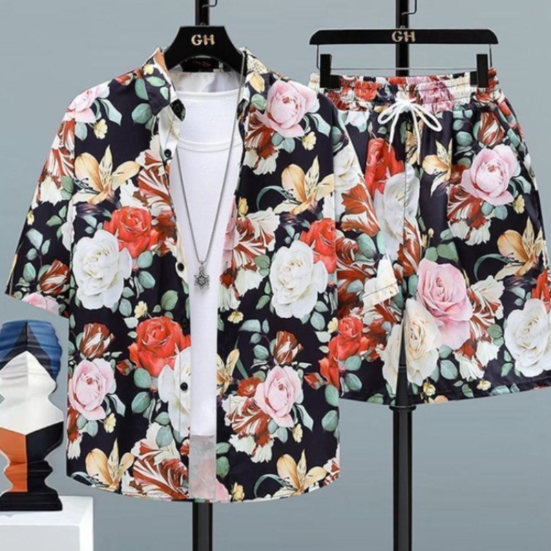 Summer Men Travel Outfit Ice S - Printed Floral Shirt avaliação e preço