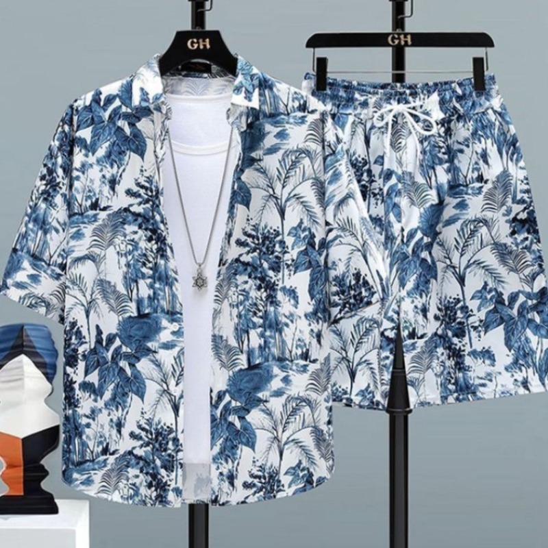 Summer Men Travel Outfit Ice S - Printed Floral Shirt avaliação e preço