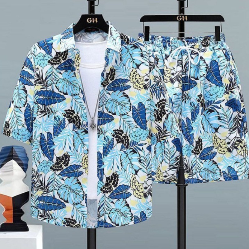 Summer Men Travel Outfit Ice S - Printed Floral Shirt avaliação e preço