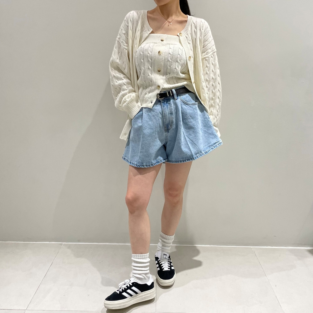 High Waist Denim Shorts Minima - Vintage Fashion Influencers avaliação e preço