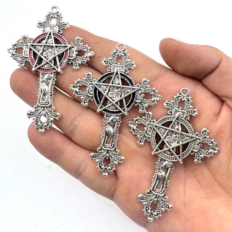 2pcs 30x15mm Gothic Big Cross  - Vintage Fashion Stores avaliação e preço