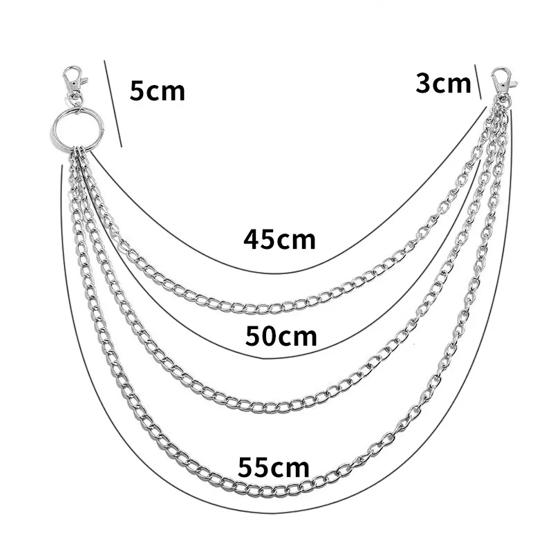 Layer Metal Belt Chain Punk Ho - Vintage Fashion Stores avaliação e preço