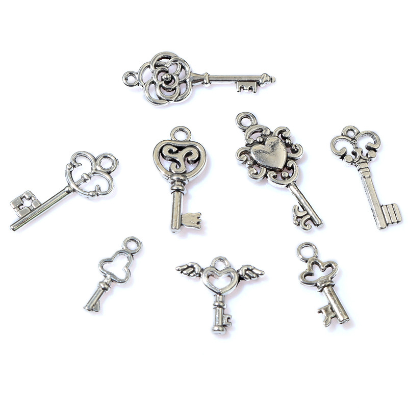 50pcs Vintage Small Key Charms - Vintage Fashion Stores avaliação e preço