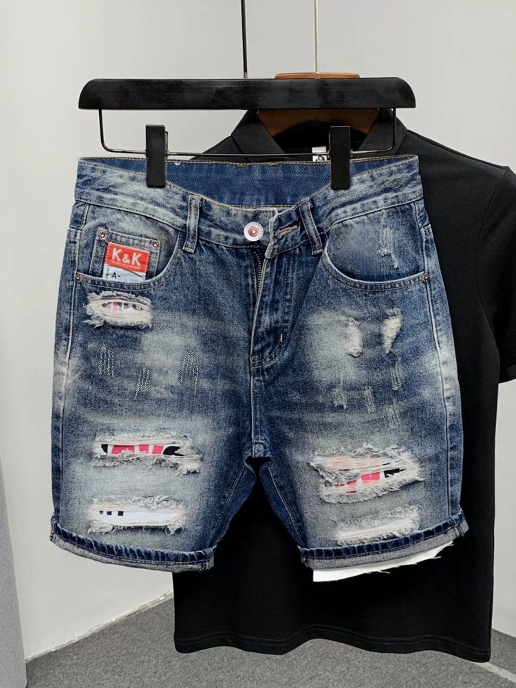 2026 Summer Ripped Straight Me - Vintage Fashion Stores avaliação e preço