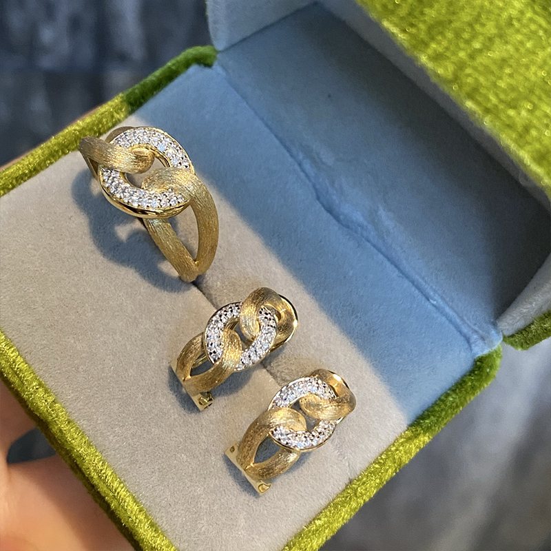 Aazuo 18K Yellow Gold Real Dia - Vintage Fashion Rings avaliação e preço