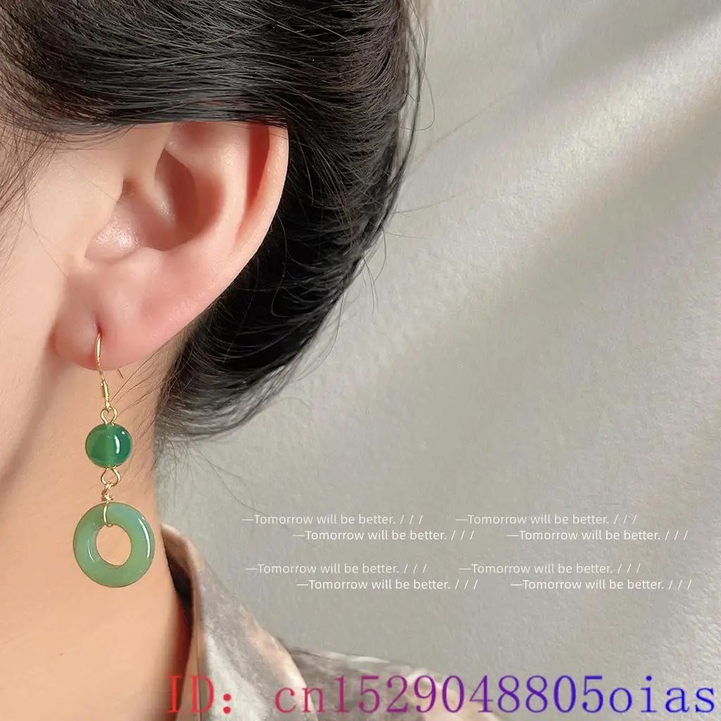 Green Real Jade Ring Earrings  - Vintage Fashion Rings avaliação e preço