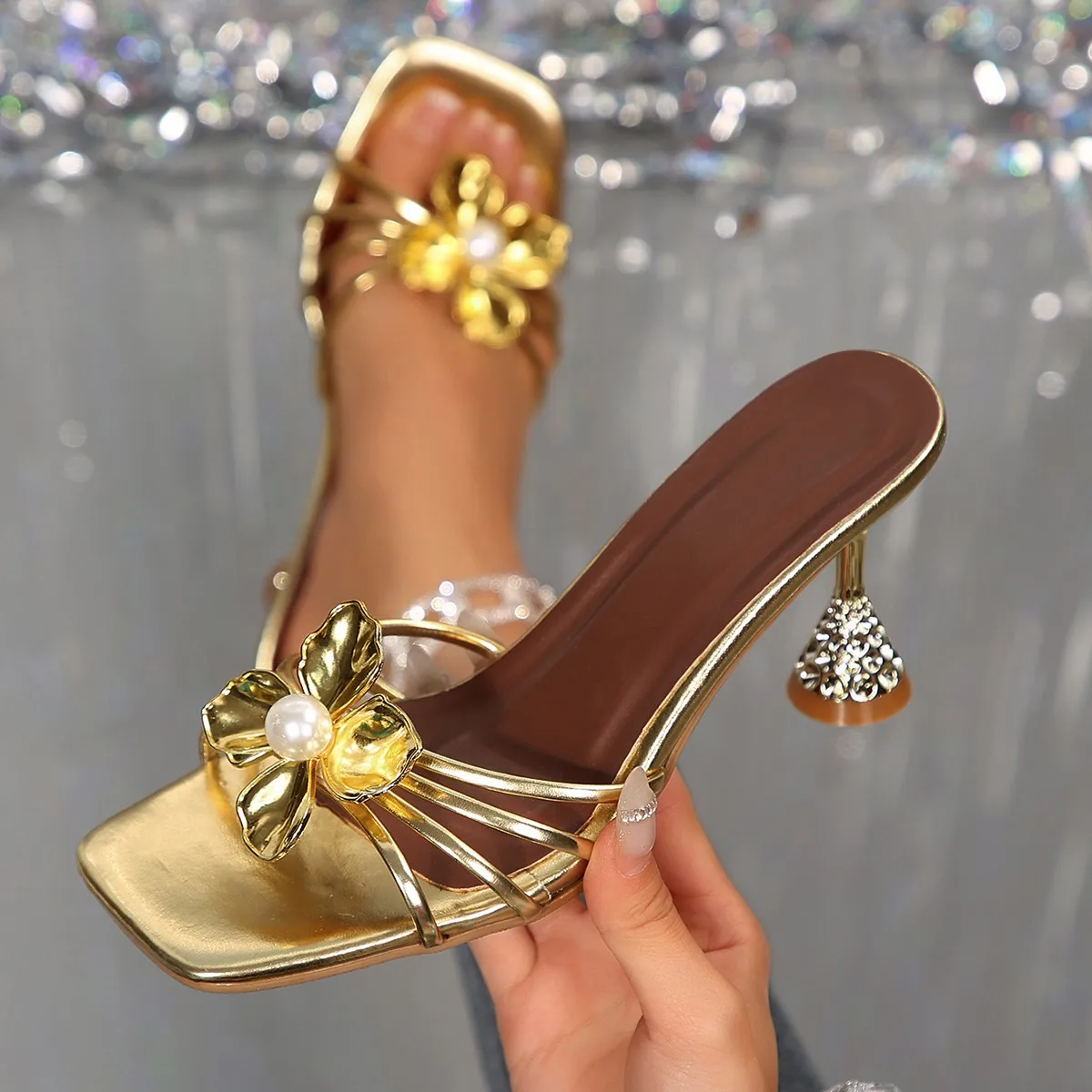 Vintage Metal Flower Crystal C - Vintage Fashion For Women avaliação e preço