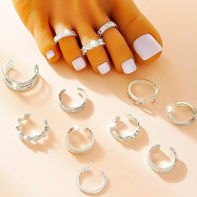 12PCS Vintage Silver Joint Rin - Vintage Fashion Rings avaliação e preço