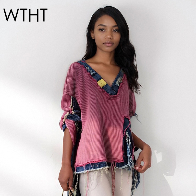 WTHT Fashion Women's Spliced D - Vintage Fashion Influencers avaliação e preço