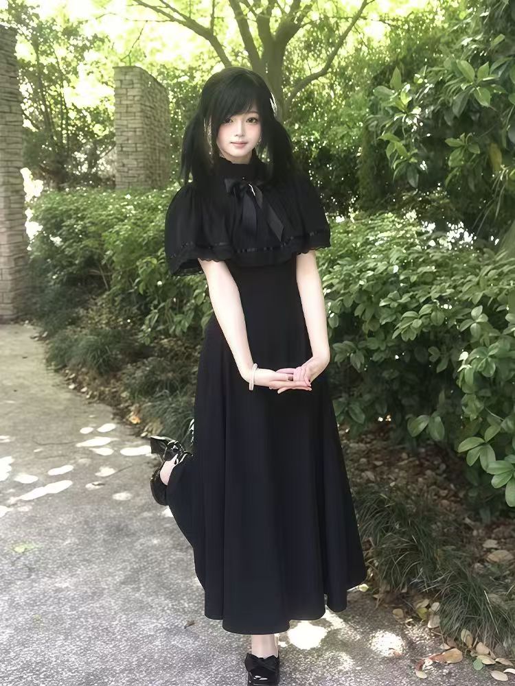 Gothic Harajuku Slim Lace Retr - Vintage Fashion Retro Outfit avaliação e preço