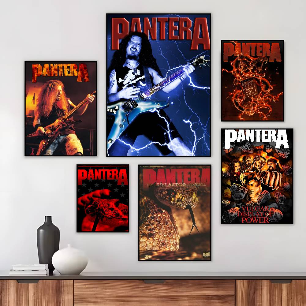 Vintage Music P-Pantera Band F - Vintage Fashion Prints For Wall avaliação e preço
