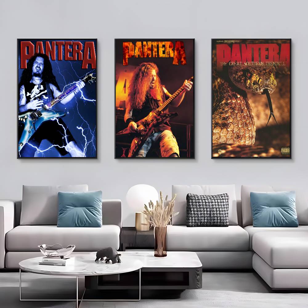 Vintage Music P-Pantera Band F - Vintage Fashion Prints For Wall avaliação e preço