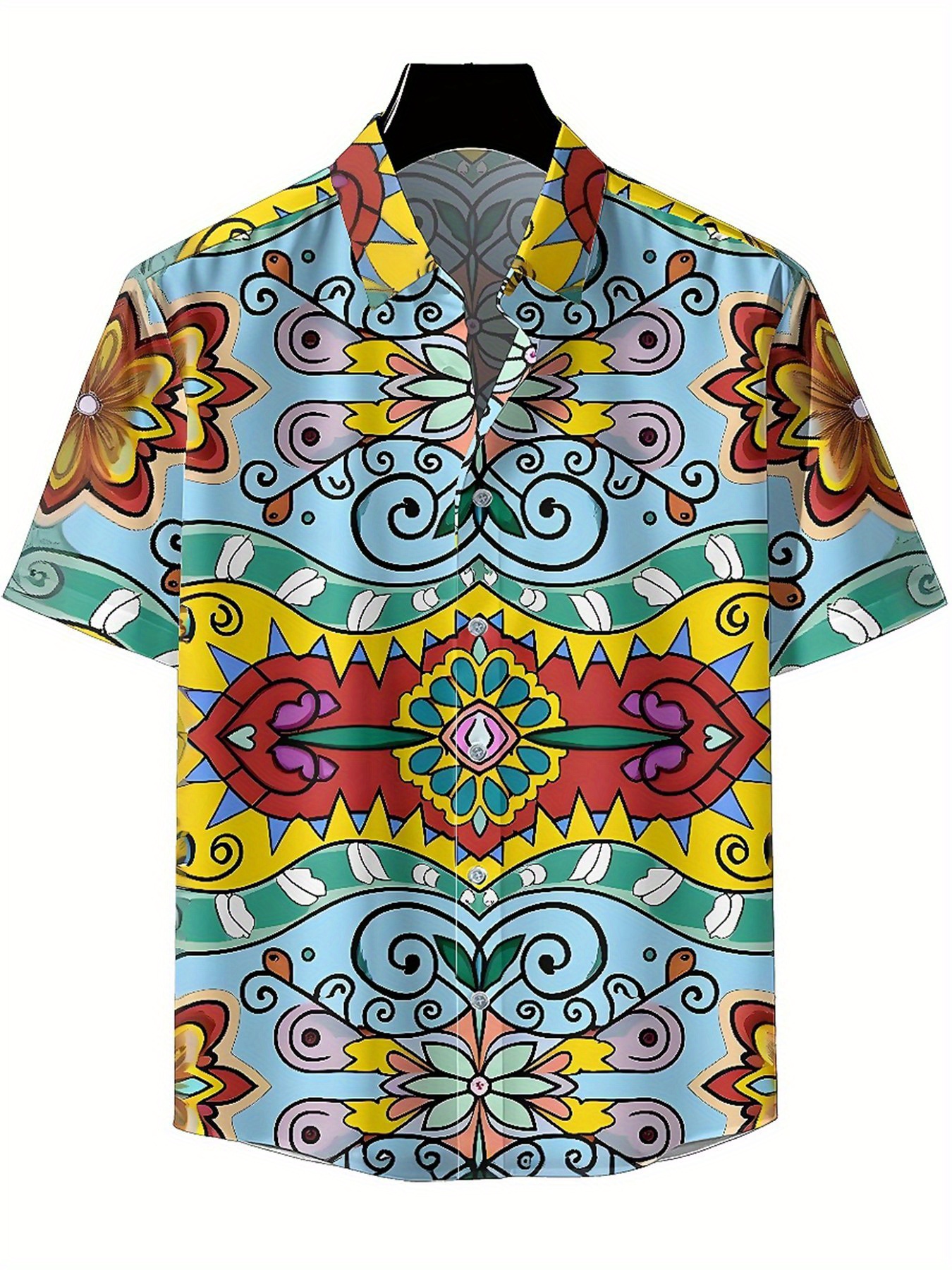 Men's Plus Size Hawaiian Shirt - Printed Floral Shirt avaliação e preço