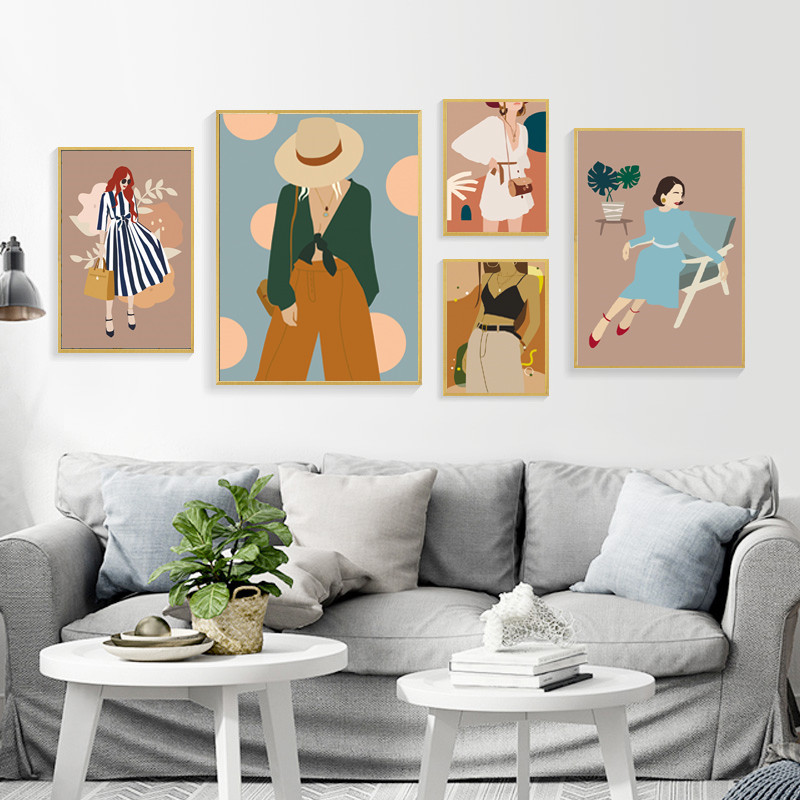 Vintage Girl Fashion Abstract  - Vintage Fashion Prints For Wall avaliação e preço