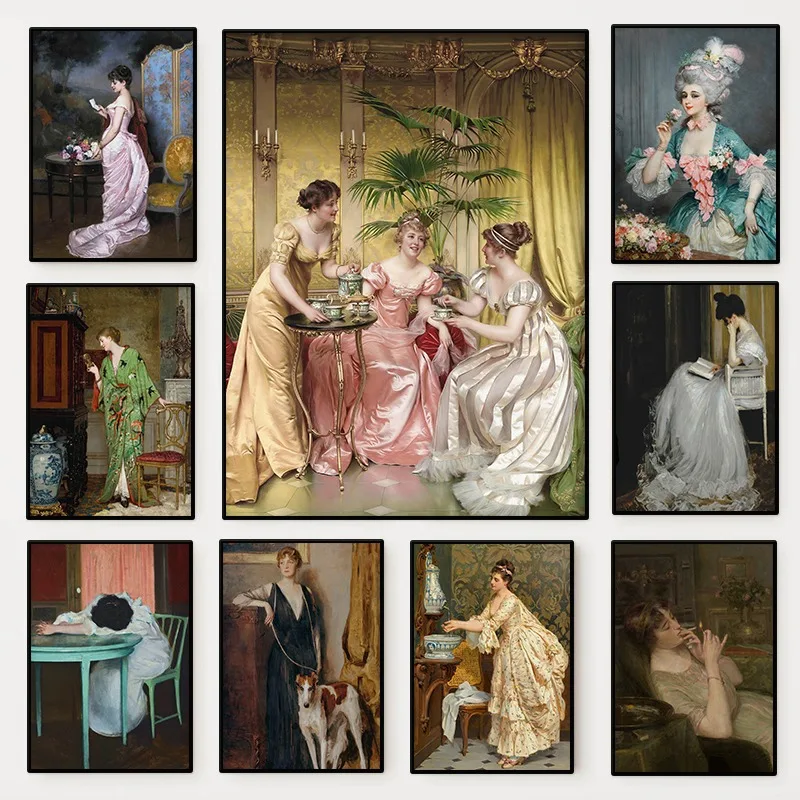 The Renaissance Women Portrait - Vintage Fashion Prints For Wall avaliação e preço