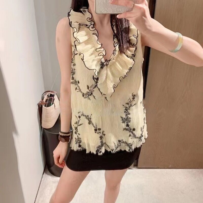 Summer Fresh Floral V-neck Ves - Printed Floral Shirt avaliação e preço