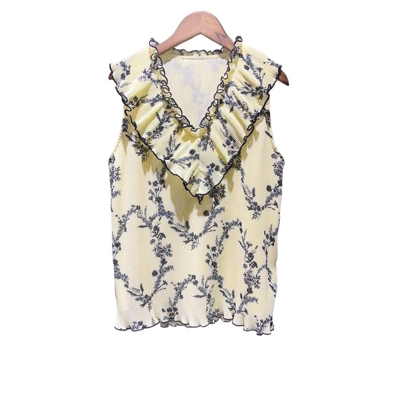 Summer Fresh Floral V-neck Ves - Printed Floral Shirt avaliação e preço