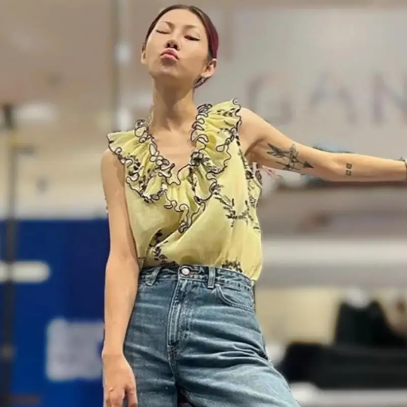 Summer Fresh Floral V-neck Ves - Printed Floral Shirt avaliação e preço