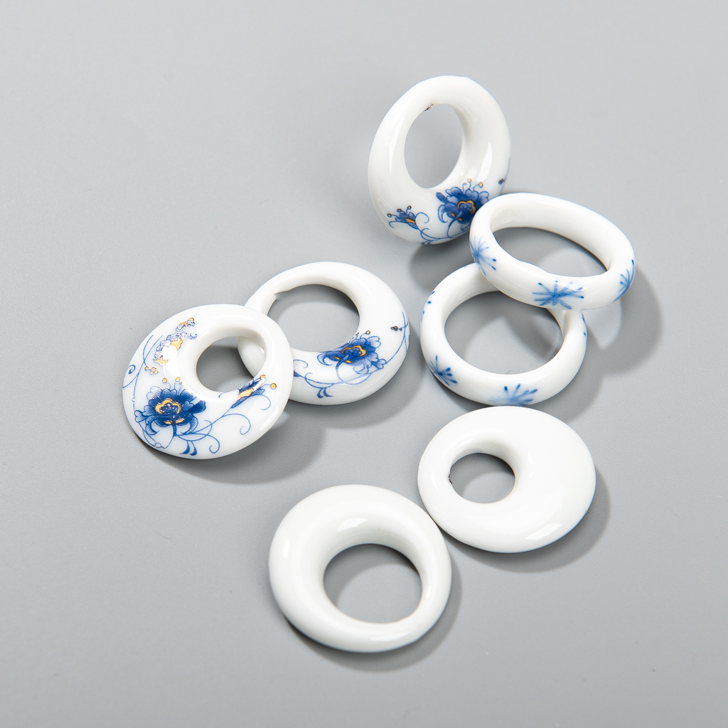 Vintage Floral Ceramic Pendant - Vintage Fashion Rings avaliação e preço