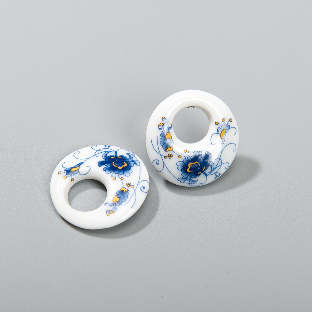 Vintage Floral Ceramic Pendant - Vintage Fashion Rings avaliação e preço