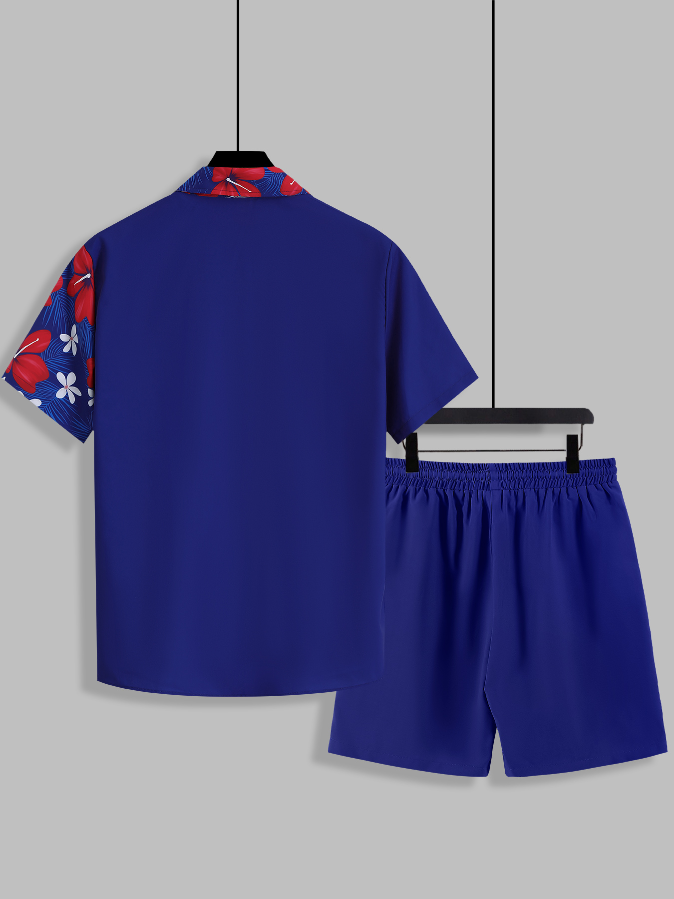 Men's Unique Patchwork Set, Bl - Printed Floral Shirt avaliação e preço