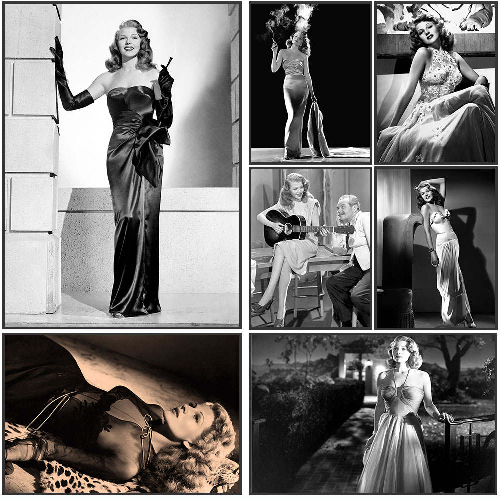 Rita Hayworth Poster,Black and - Vintage Fashion Prints For Wall avaliação e preço