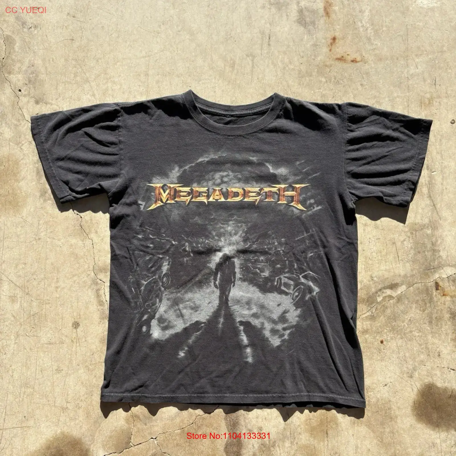 VTG 90s Y2K Anvil Megadeath Bl - Band Tee Faded 90S avaliação e preço