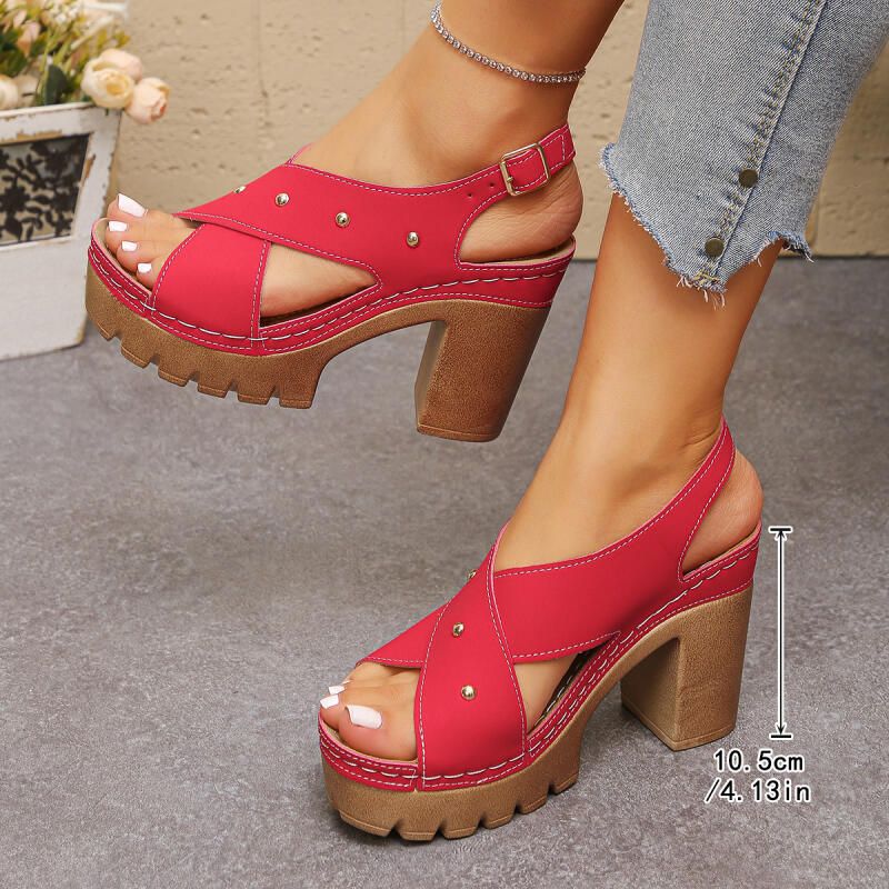 Vintage Super High Heel Cross  - Vintage Fashion For Women avaliação e preço